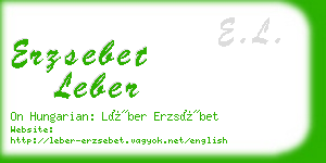 erzsebet leber business card